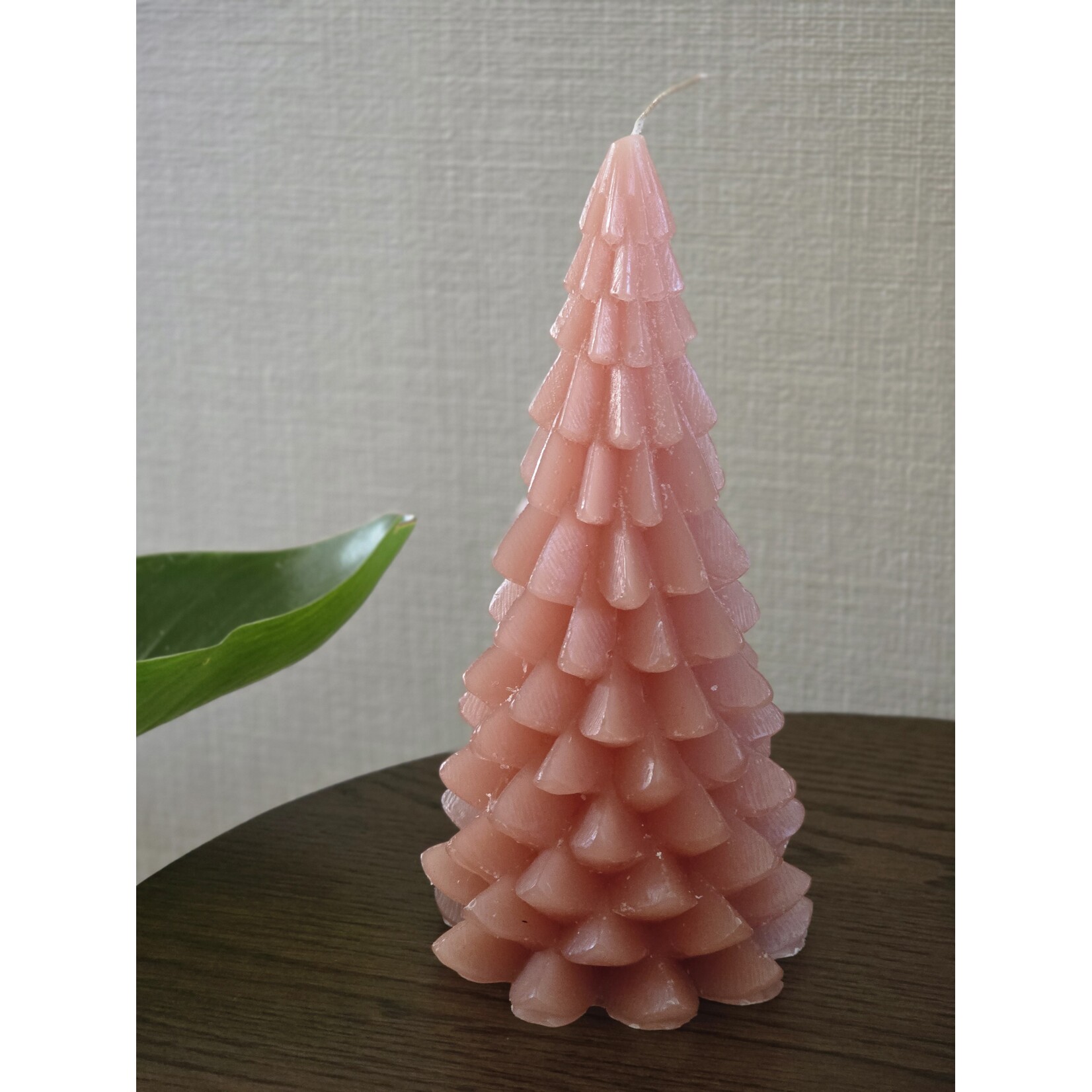 Rustik Lys Kerstboom kaars | Groot | Terra roza