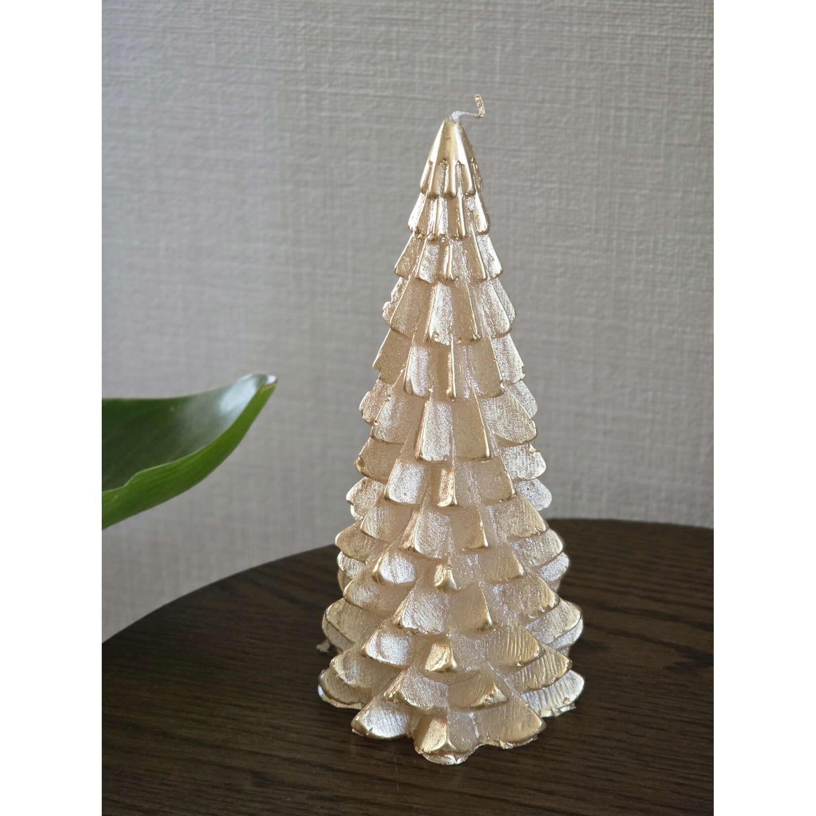 Rustik Lys Kerstboom kaars | Groot | Goud
