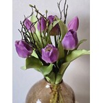 Siliconen tulpen met takjes | Real touch | Lila
