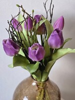 Siliconen tulpen met takjes | Real touch | Lila