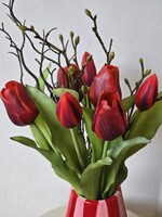 Siliconen tulpen met takjes | Real touch | Rood