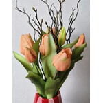 Siliconen tulpen met takjes | Real touch | Zalm