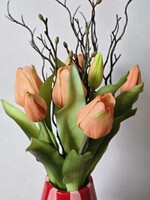 Siliconen tulpen met takjes | Real touch | Zalm