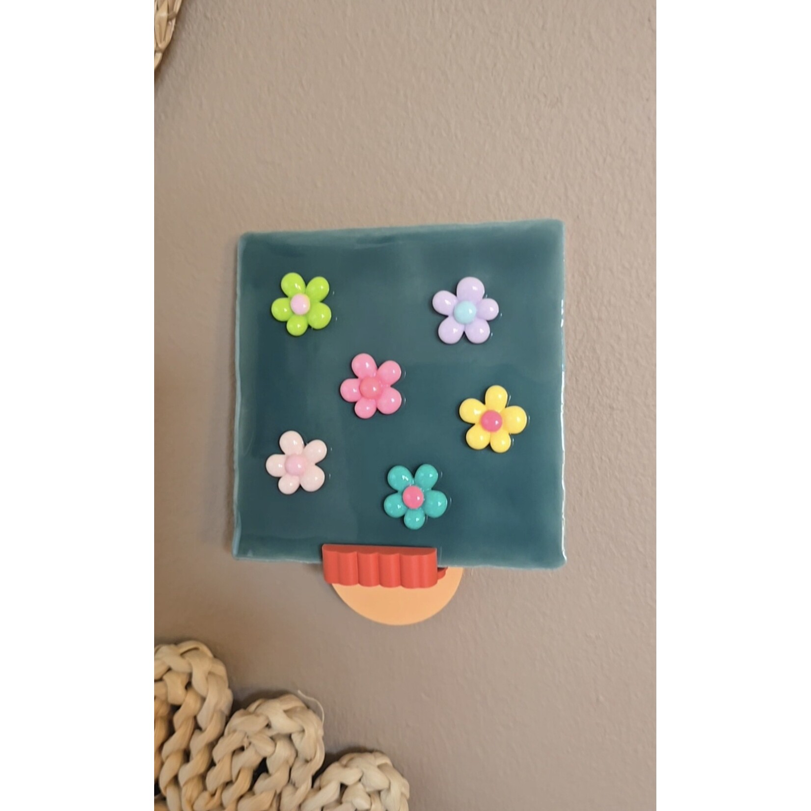 3D tegel | bloemetje | verkrijgbaar in 10 kleuren