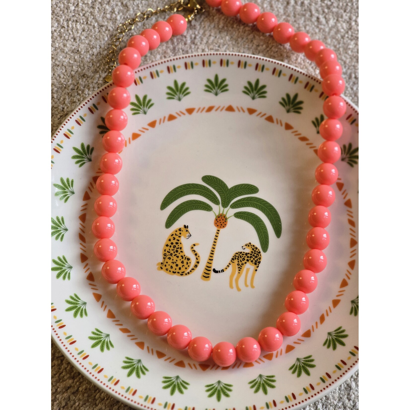 Ketting | 10mm | Neon roze