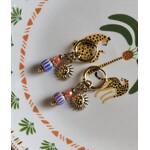 Oorbellen | Sun | Paars/oranje