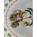 Oorbellen | Blauw/paars