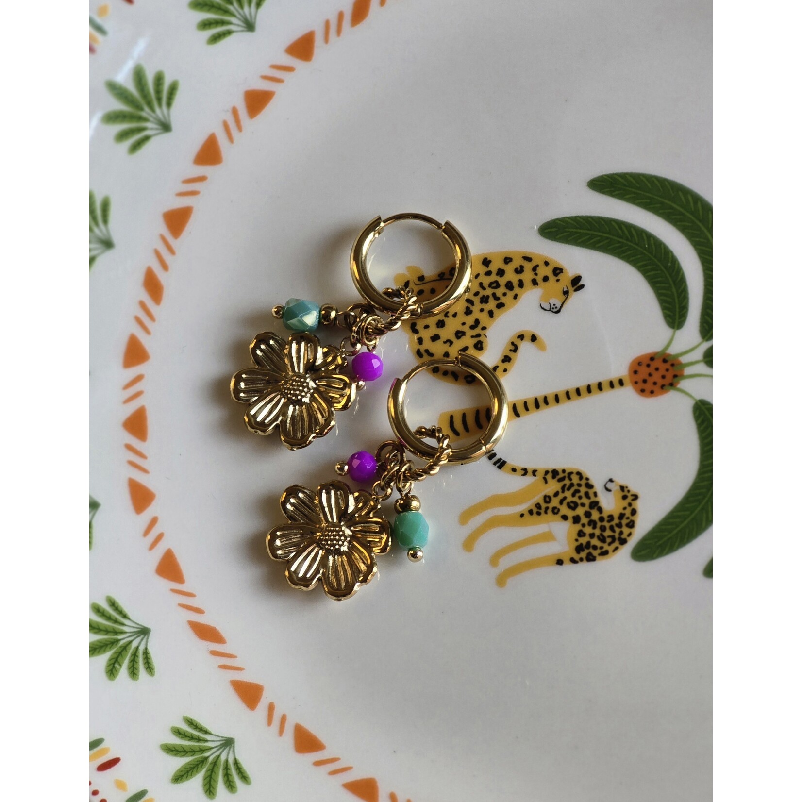 Oorbellen | Blauw/paars