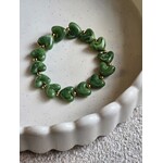 Armband | Hartjes | Groen