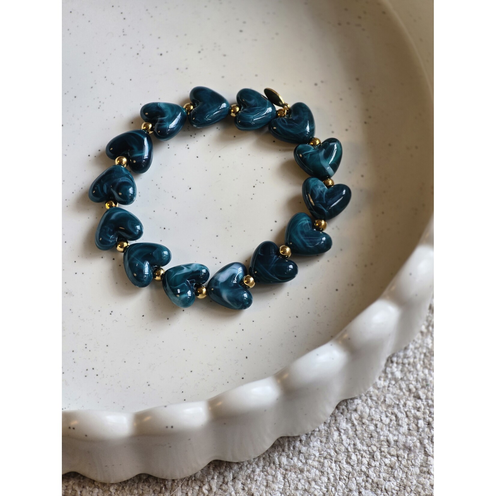 Armband | Hartjes | Turquoise