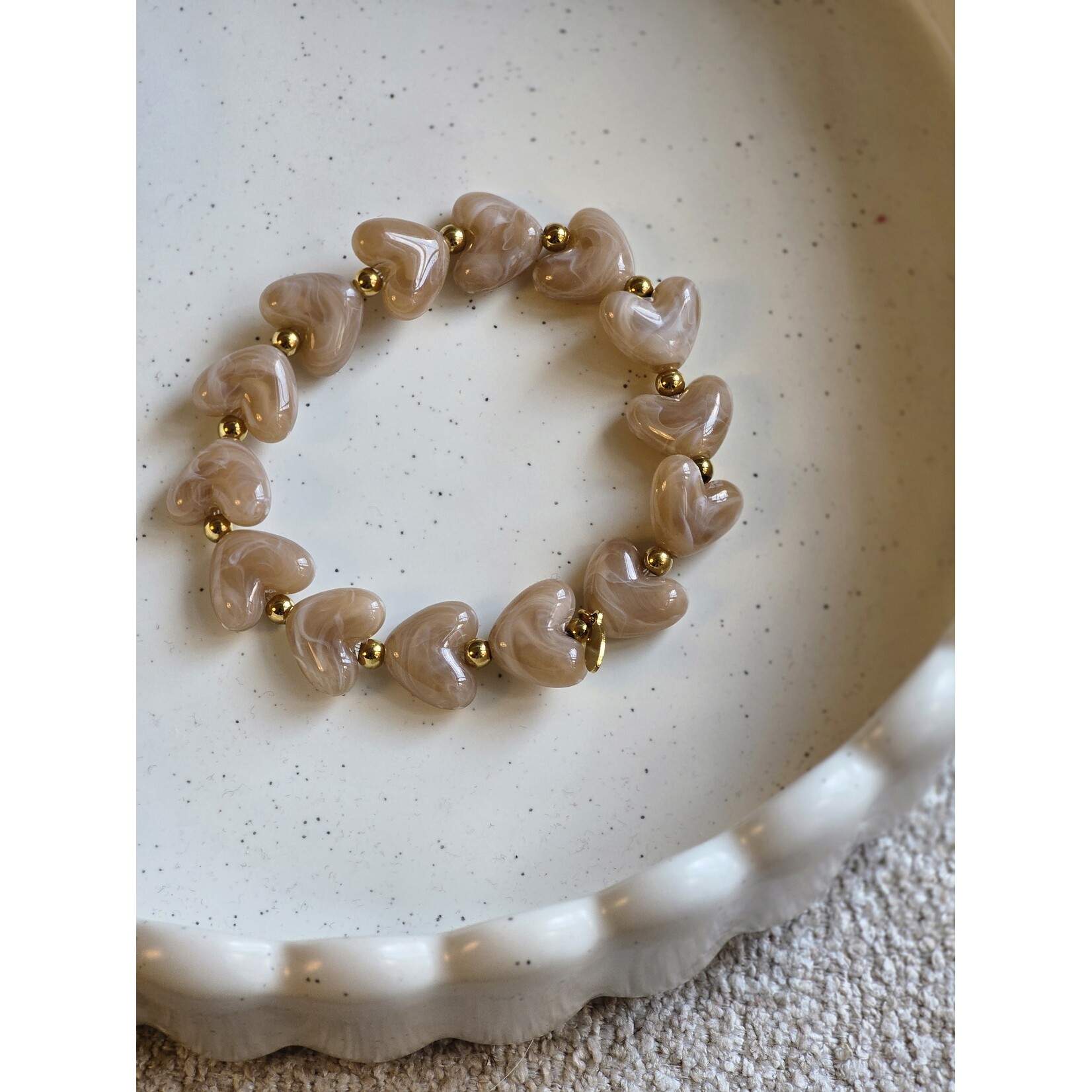 Armband | Hartjes | Nude