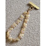 Telefoonkoord | Hartjes | Beige