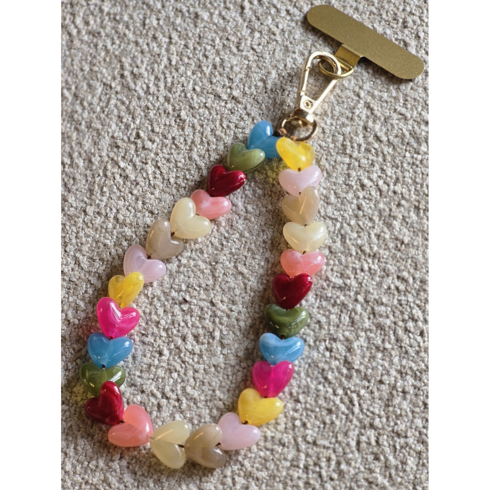 Telefoonkoord | Hartjes | Multi