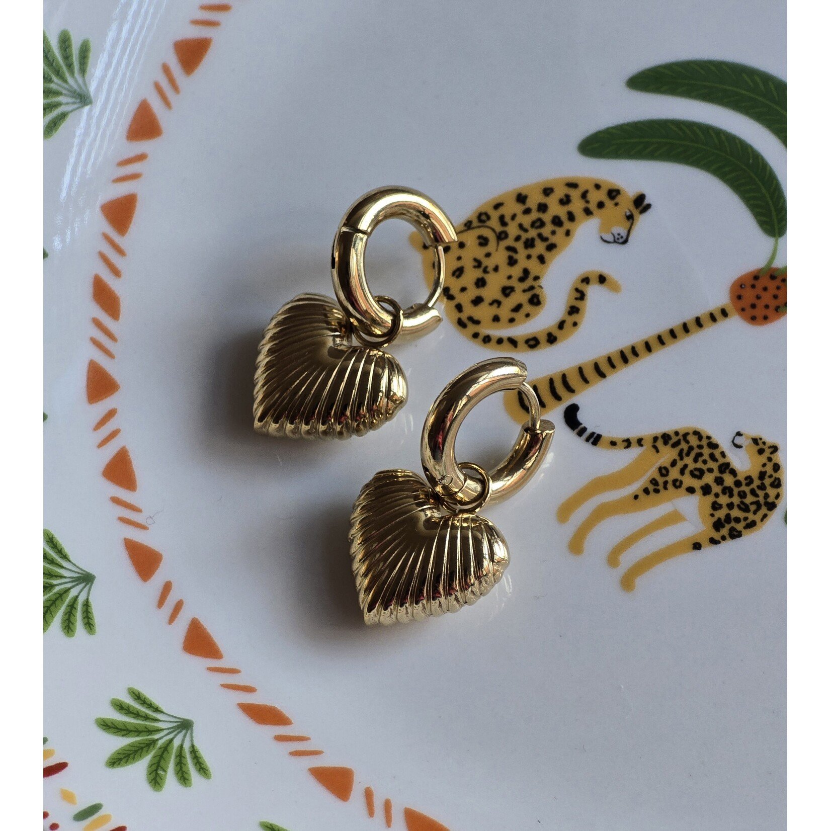 Oorbellen | Hartjes | Goud