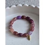 Armband | Crackle | Paars multi