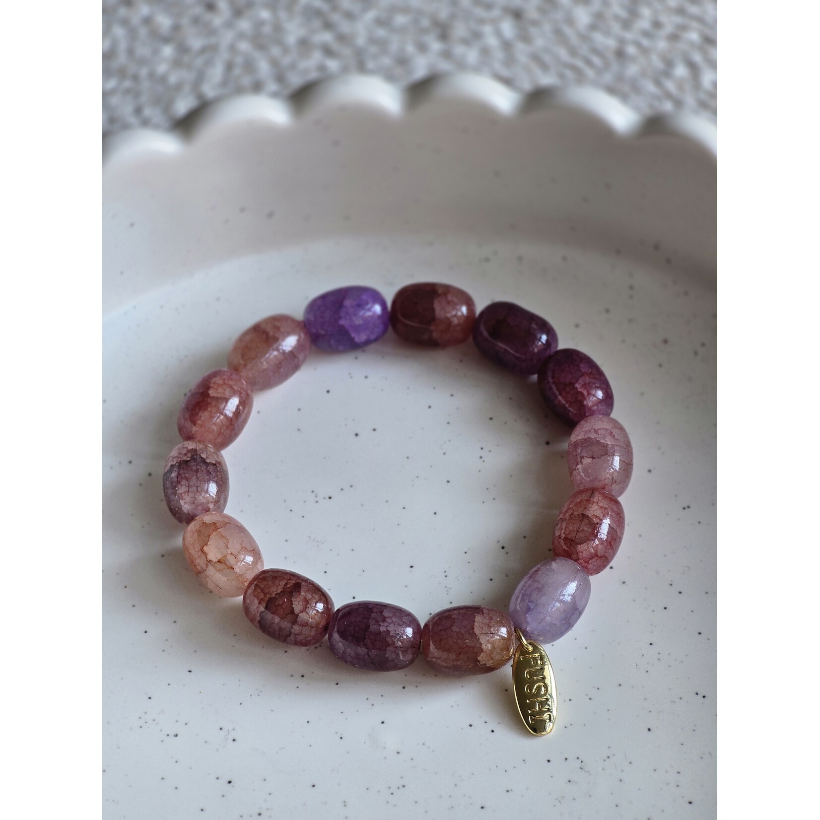 Armband | Crackle | Paars multi