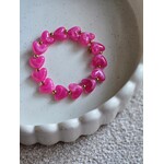 Armband | Hartjes | Fuchsia