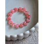 Armband | Hartjes | Lichtroze