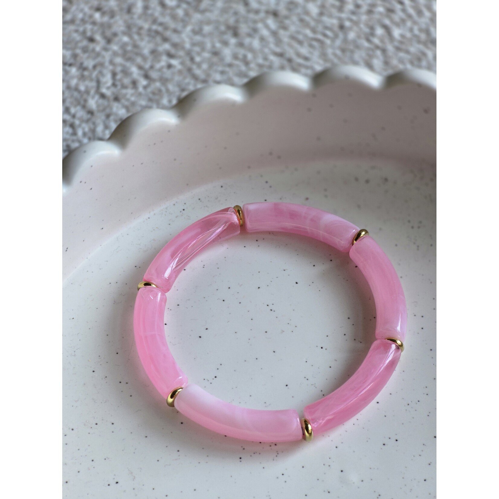 Armband | Tube | Roze