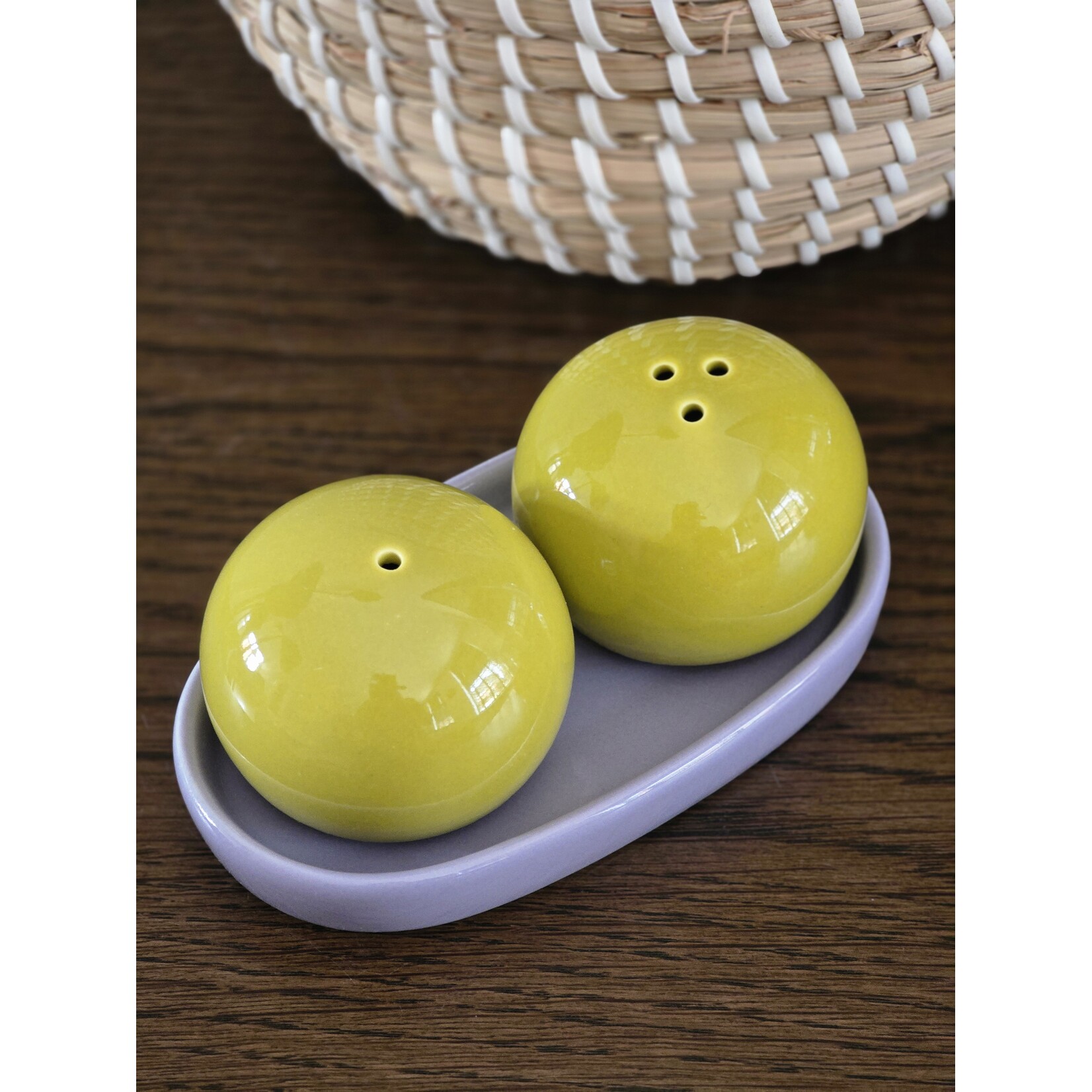 Peper en zoutstel | Paars/groen