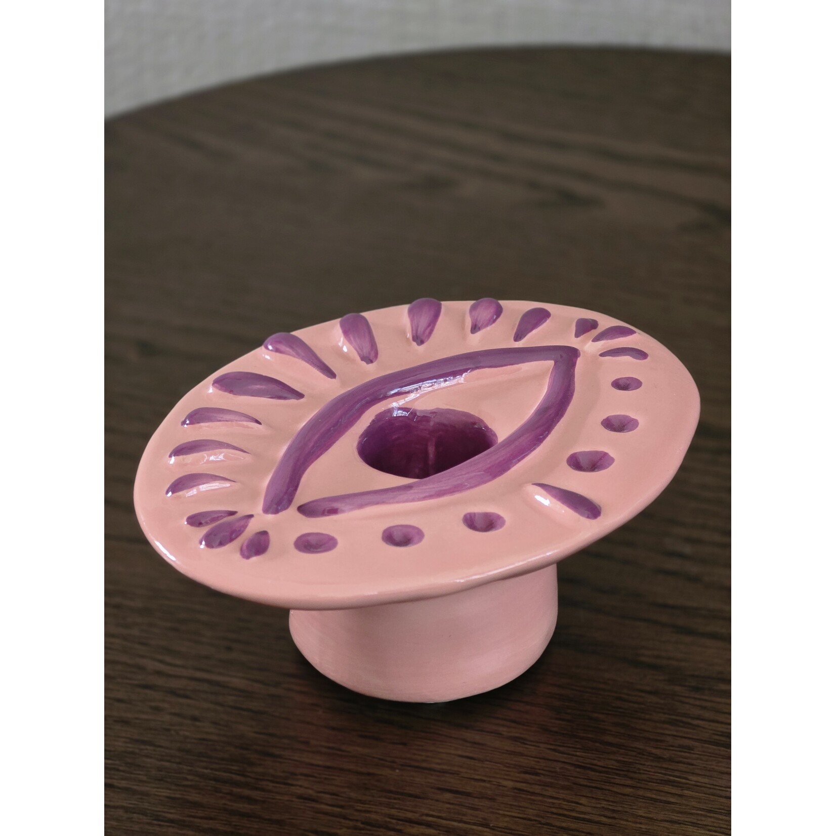 Kandelaar | Oog | Roze/paars