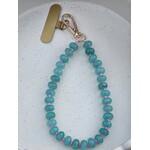 Telefoonkoord | Natuursteen | Blauw/roze