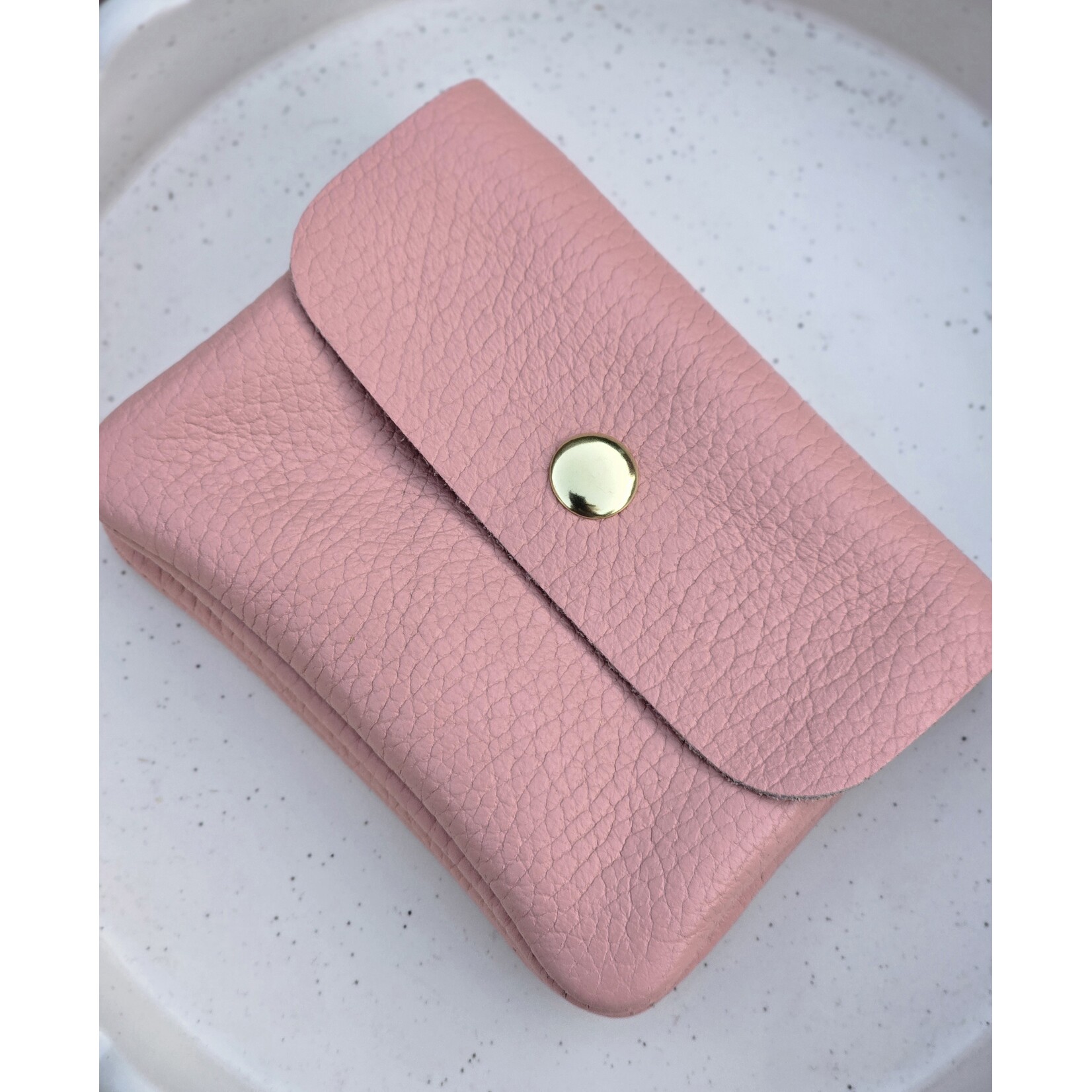 Portemonnee | Leer | Oud roze