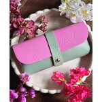 Zonnebrilhoesje | Roze/groen