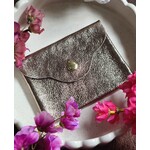 Leren portemoneetje | Bronze metallic