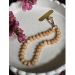Telefoonkoord | Natuursteen | Geel/roze