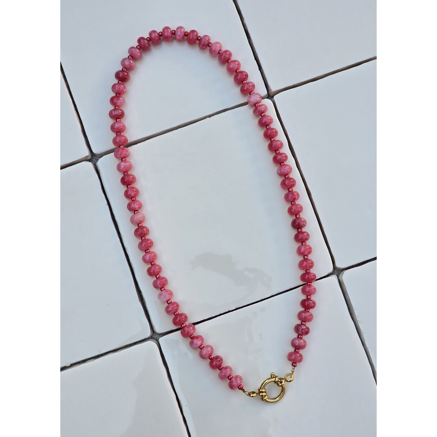 Ketting | roze/rood