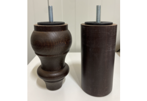 Boxspring poten massief eikenhout - KLASSIEK