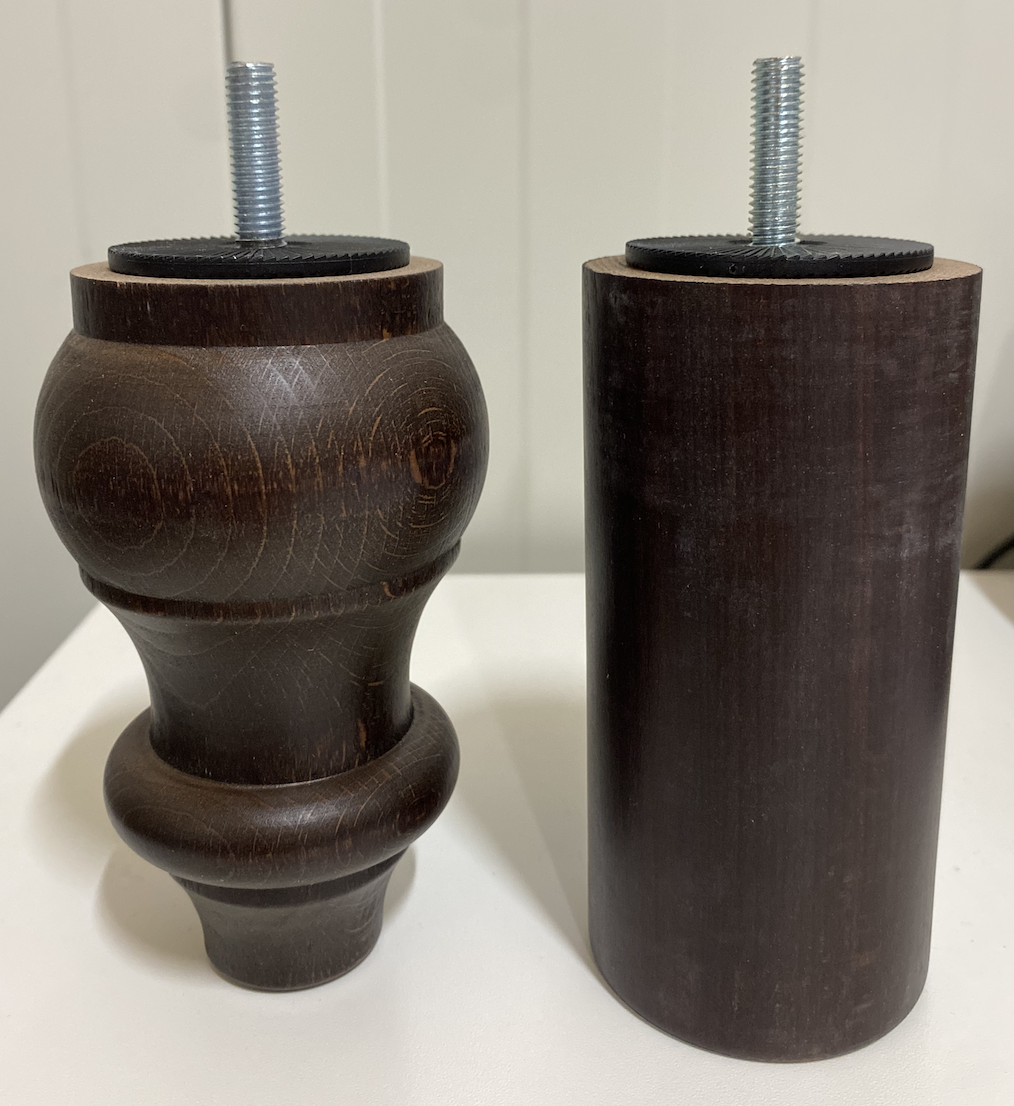 Boxspring poten massief eikenhout - KLASSIEK