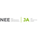 Homebox Nee - Ja sticker transparant - zwarte letters