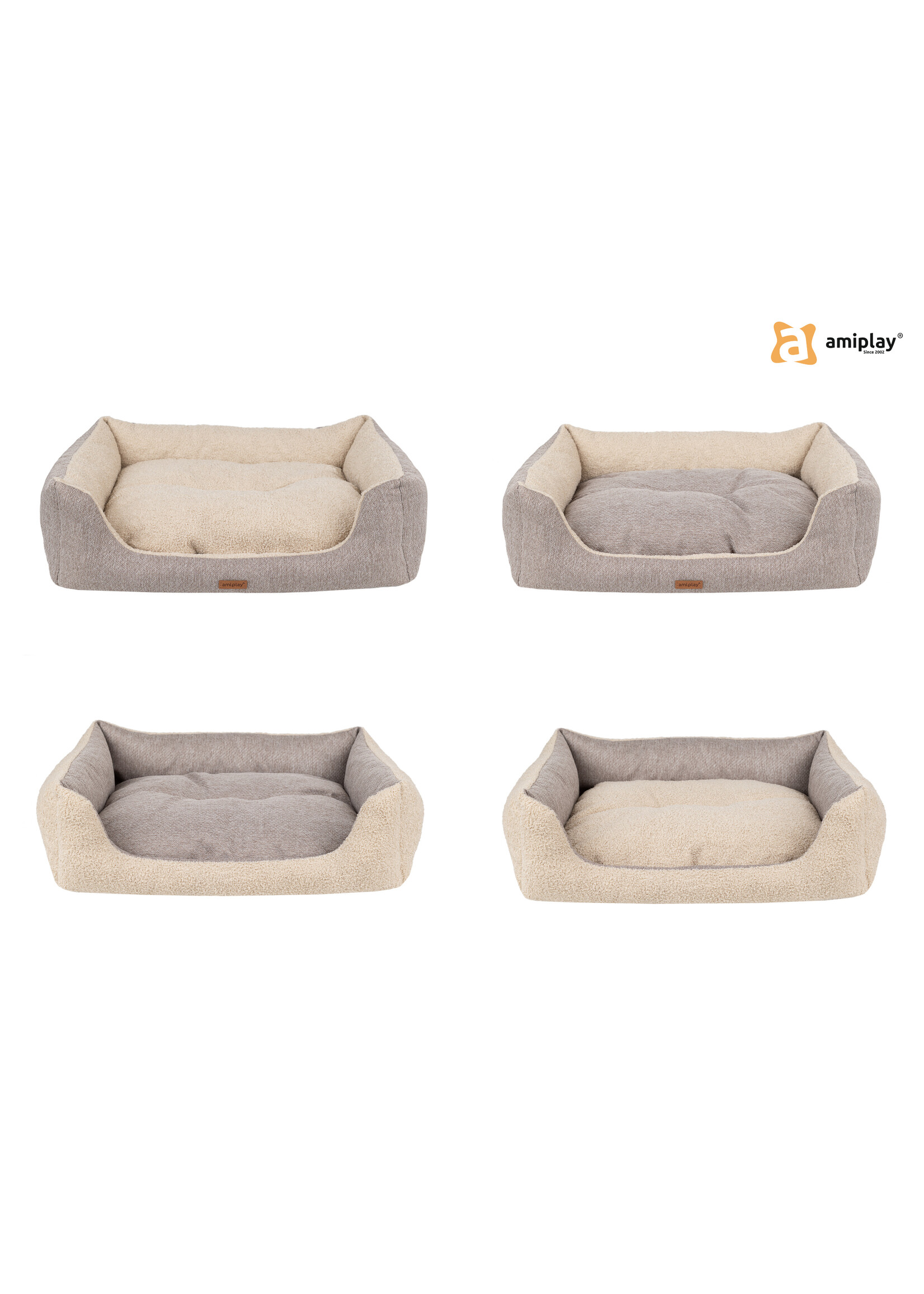 Amiplay Sofa ECO 4in1 Malmo beige maat L / 78x64x19cm