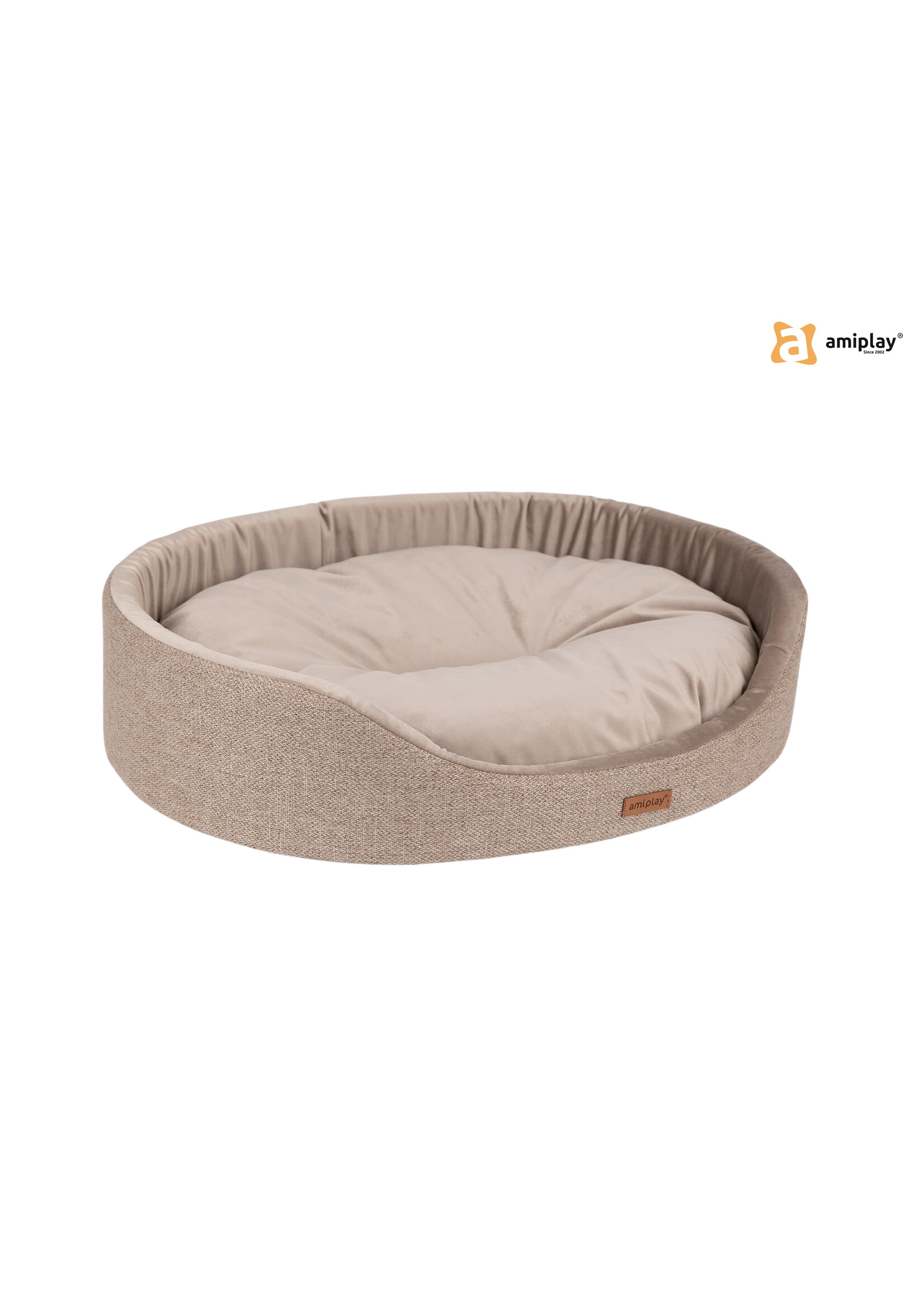 Amiplay Mand ovaal Siena beige maat-S / 46x38x13cm