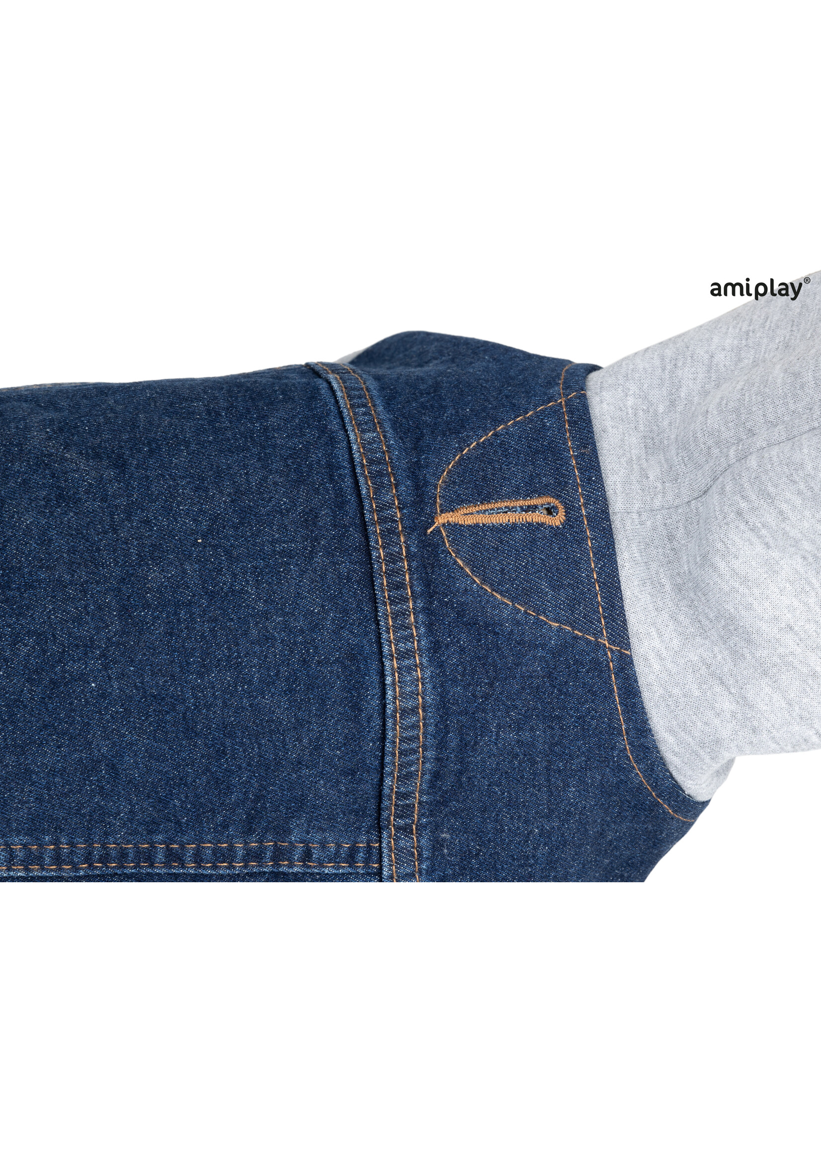 Amiplay Hoodie Denim donker blauw 40 cm