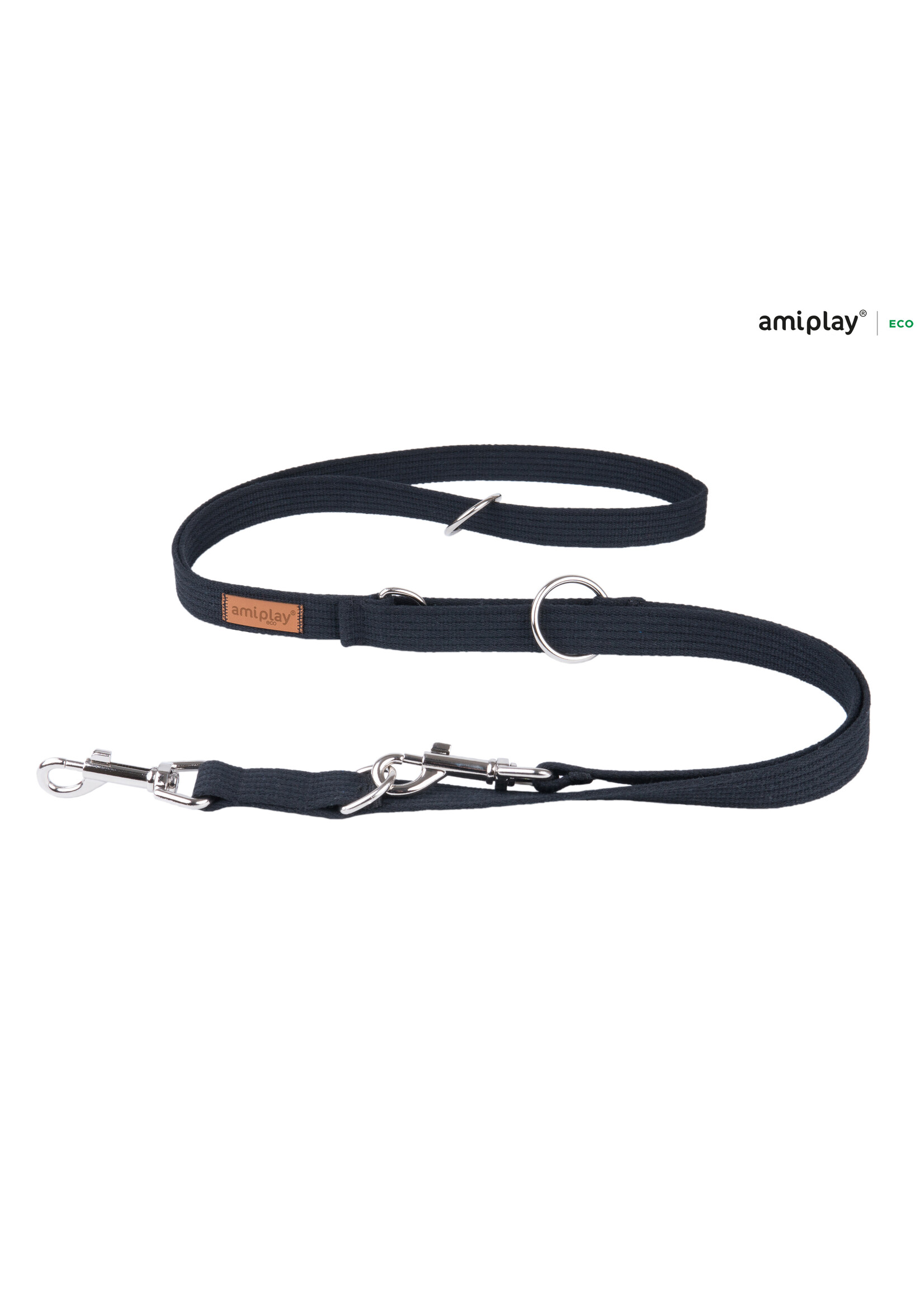 Amiplay Leiband verstelbaar 6in1 Cotton zwart maat-M / 100-200x2cm