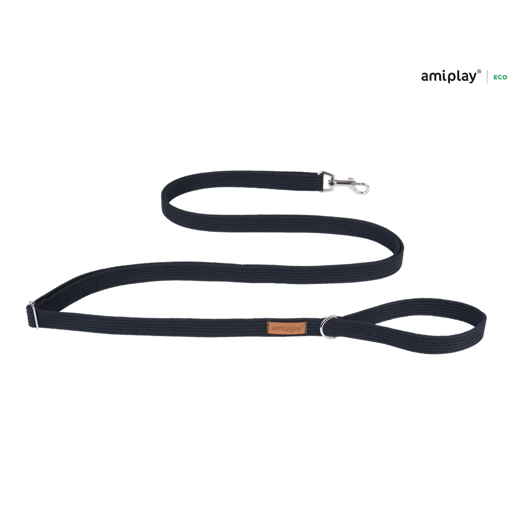 Amiplay Leiband verstelbaar Easy Fix Cotton zwart maat-S / 160-300x1,5cm