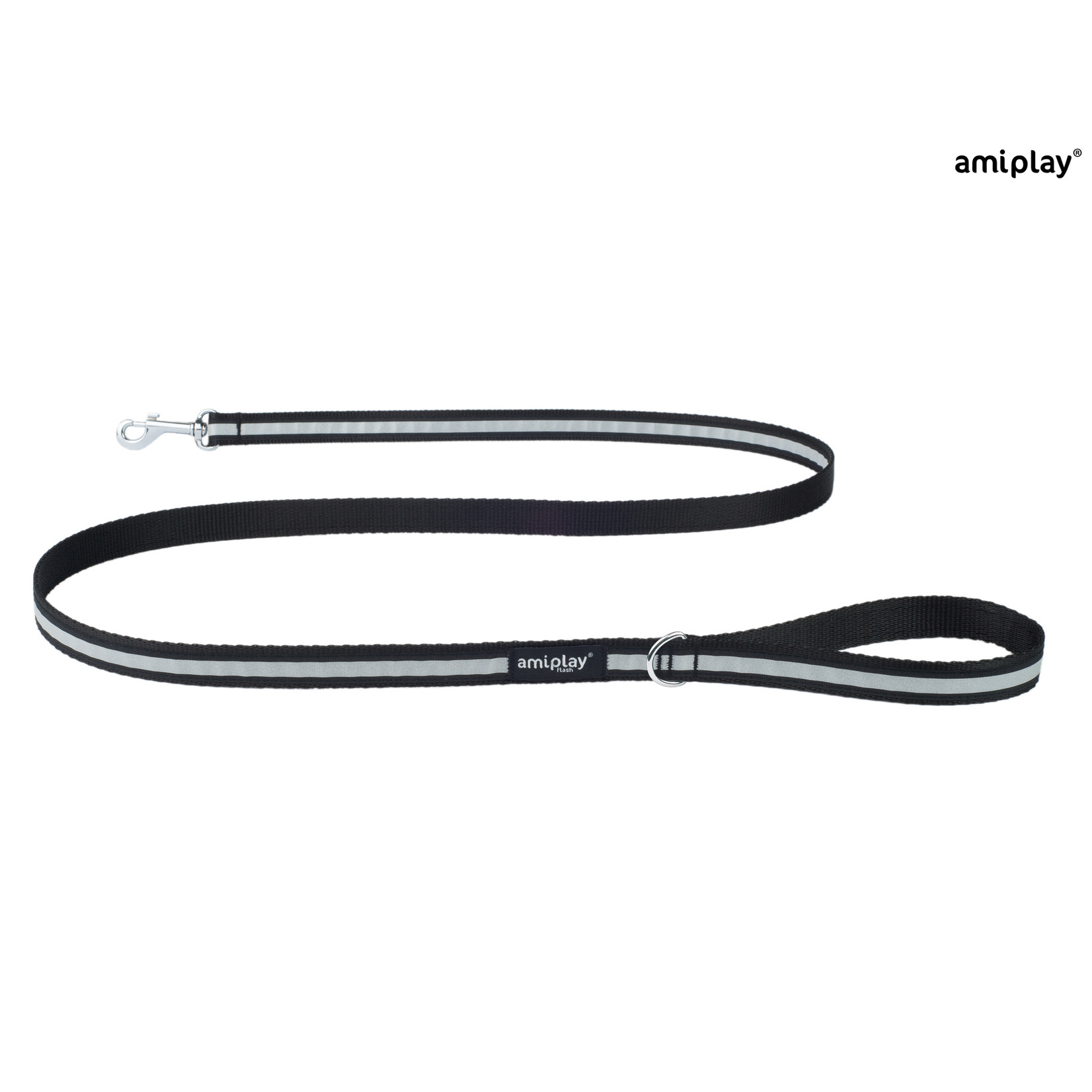 Amiplay Leiband Shine zwart maat-XL / 150x2,5cm