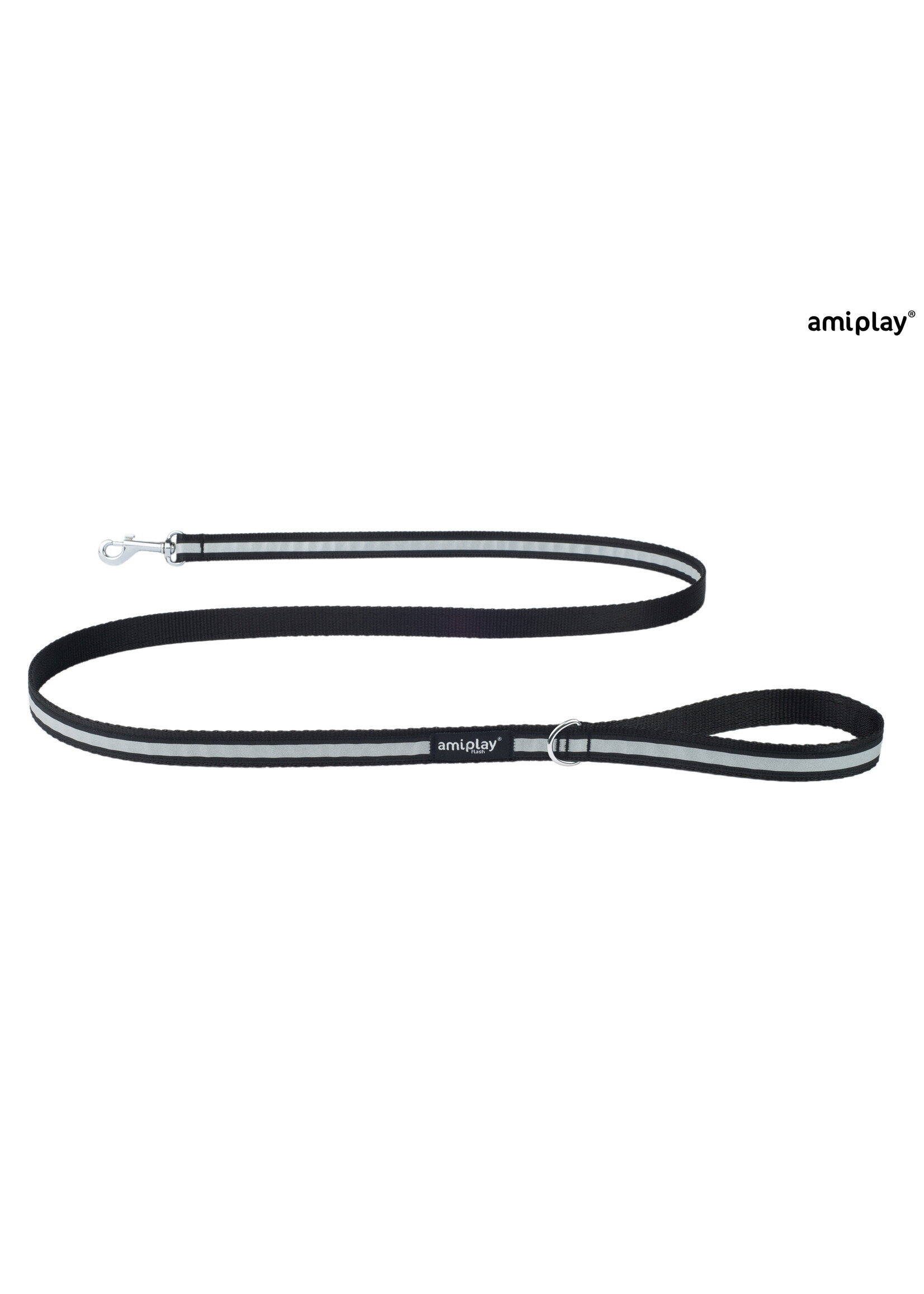 Amiplay Leiband Shine zwart maat-M / 150x1,5cm