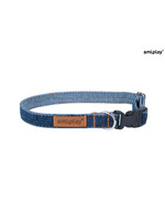 Amiplay Halsband verstelbaar Denim donker blauw maat-L