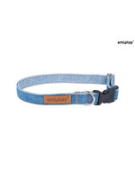 Amiplay Halsband verstelbaar Denim blauw maat-L