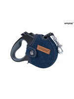 Amiplay Leiband intrekbaar + hoes Denim donker blauw maat-S