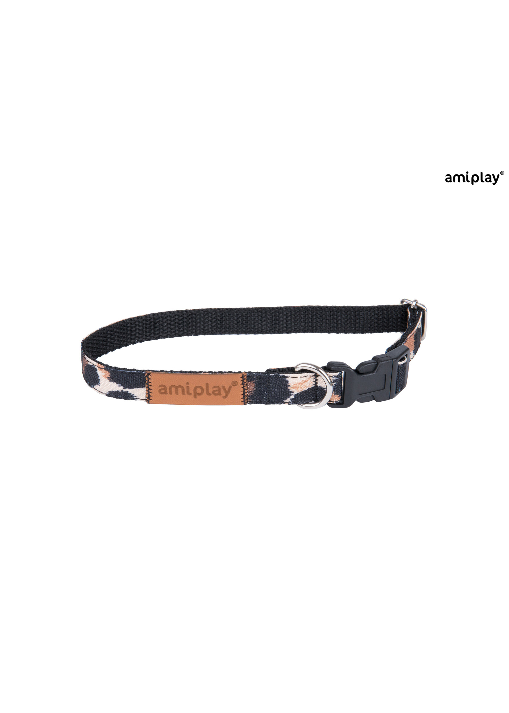 Amiplay Halsband verstelbaar Safari luipaard maat-S /20-35x1cm