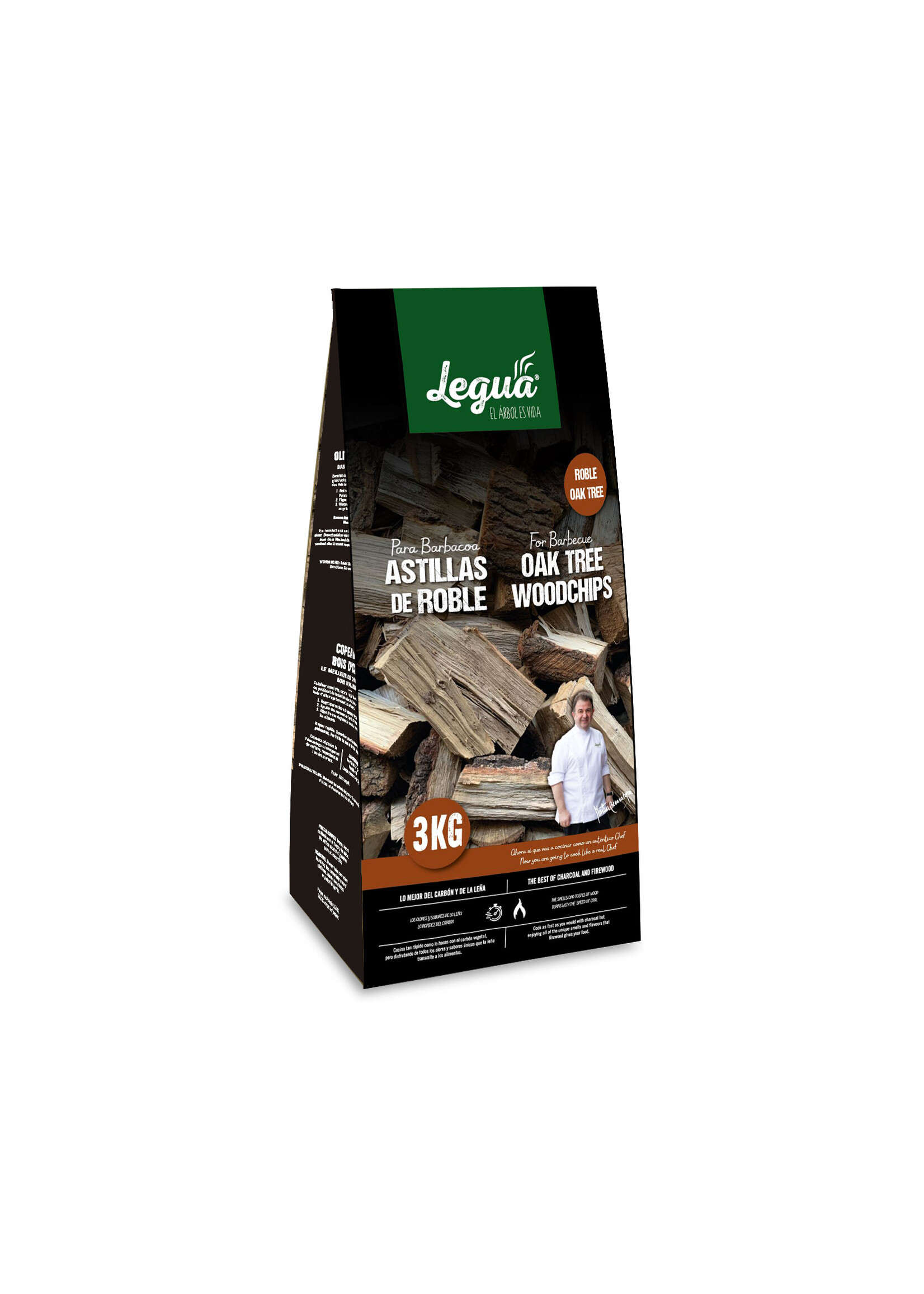 Legua BBQ houtchips Eiken zak a 3kg