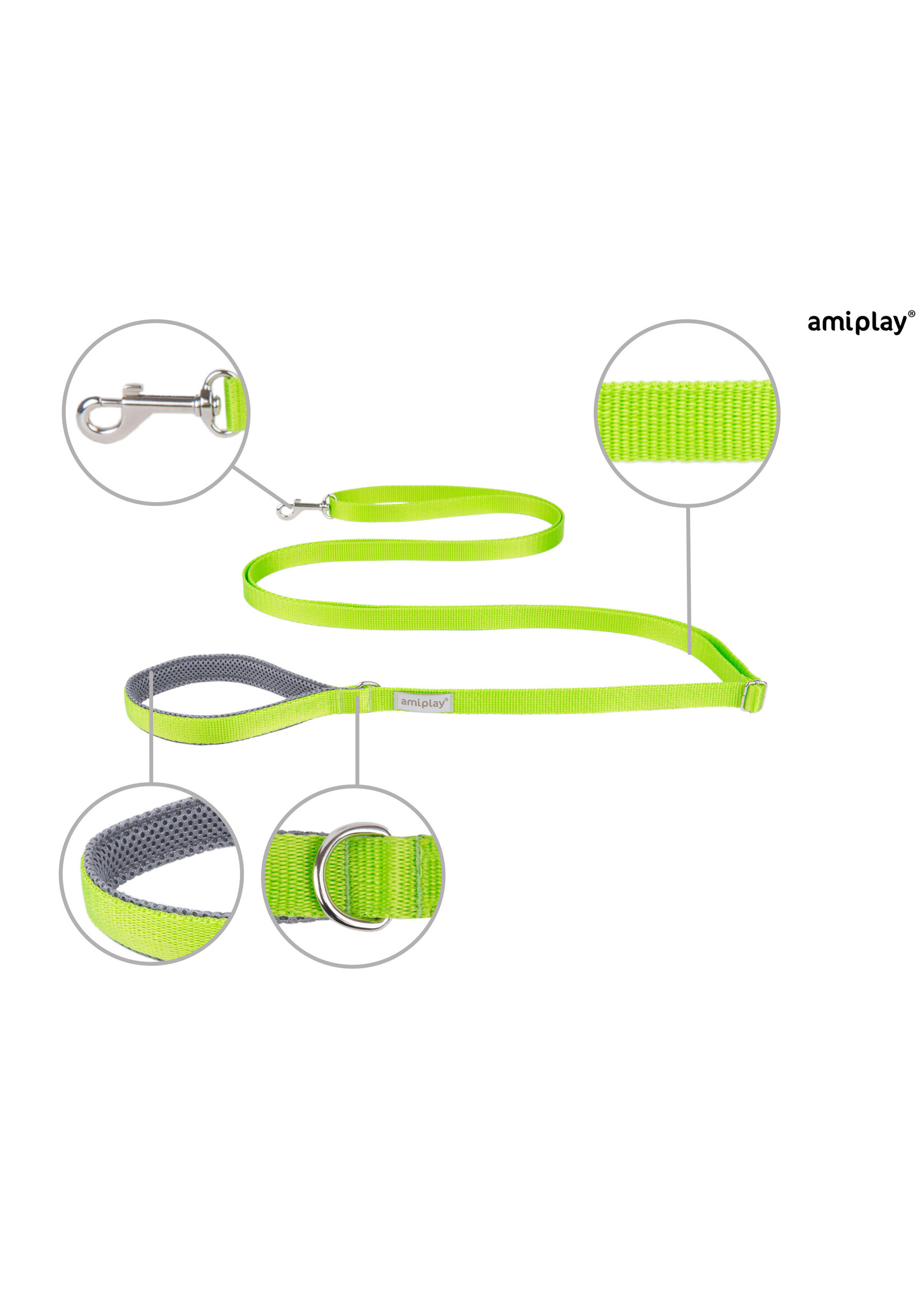 Amiplay Leiband verstelbaar easy fix Samba groen maat-L