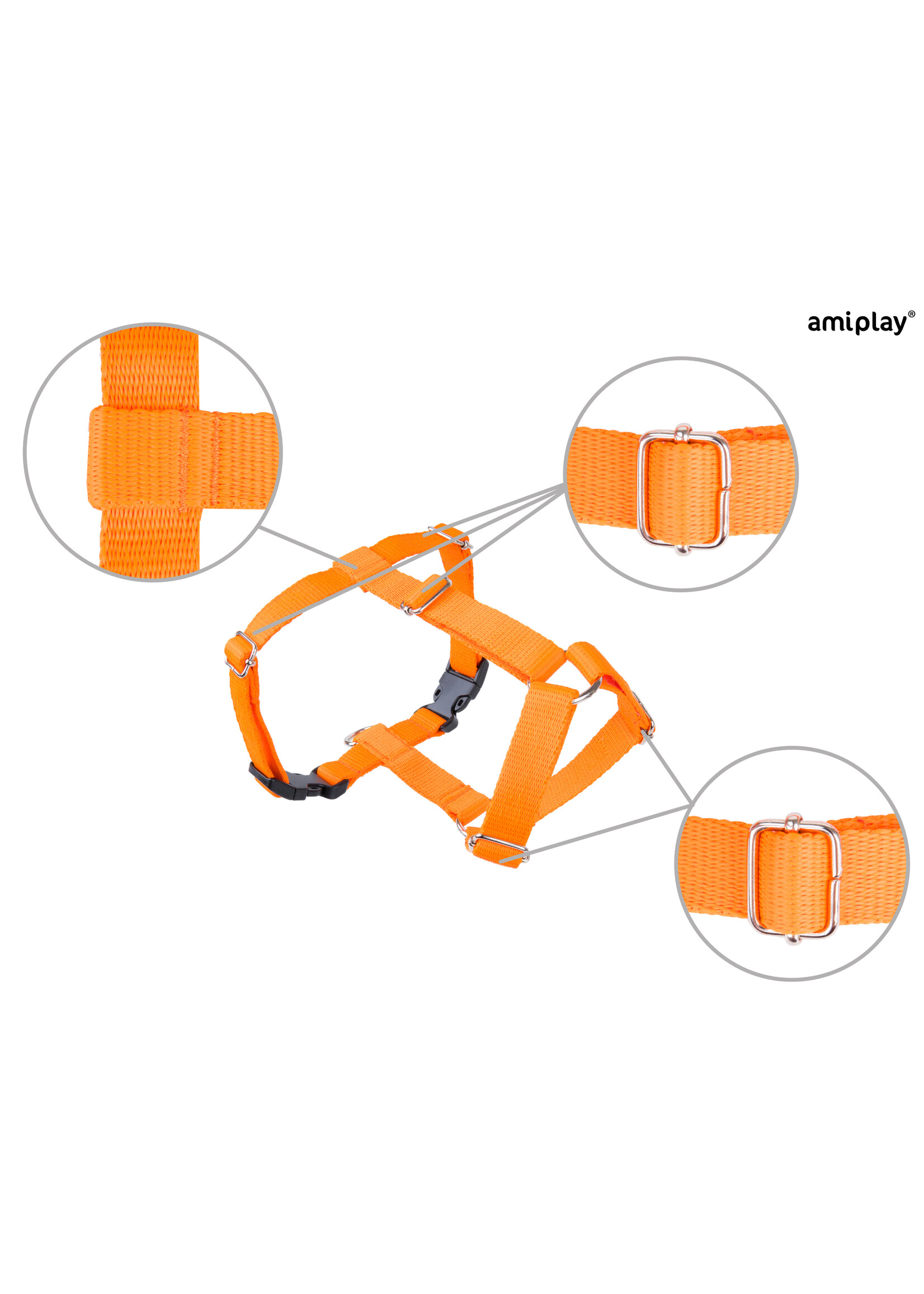 Amiplay Harnas verstelbaar guard Samba oranje maat-XL