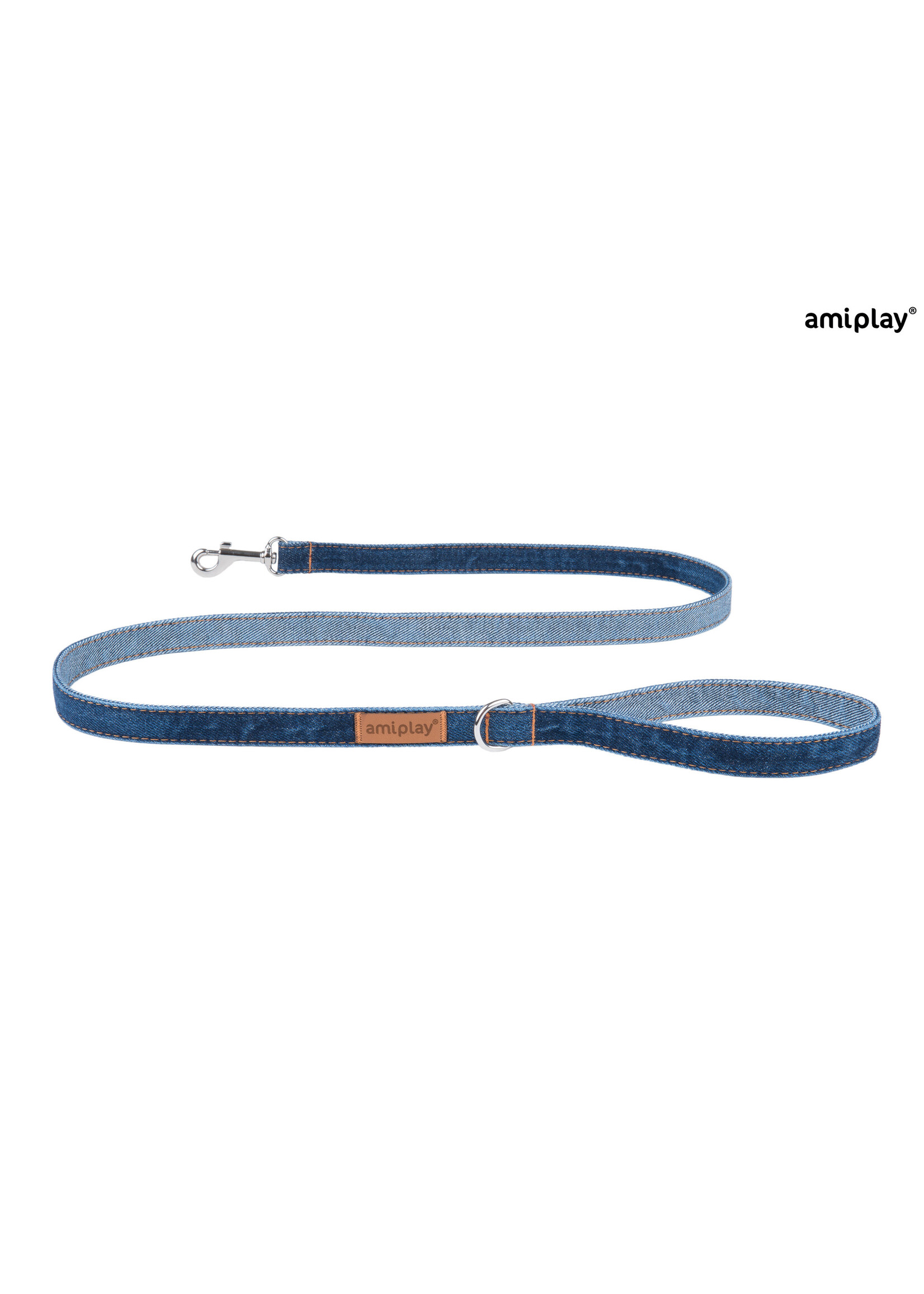 Amiplay Leiband Denim donker blauw  maat-XL / 140x2.5cm