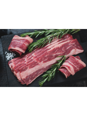 MIDAMAR Halal Hickory Smoked Breakfast Beef Bacon Midamar- 6.81 Kg Box | No MSG or Fillers Added